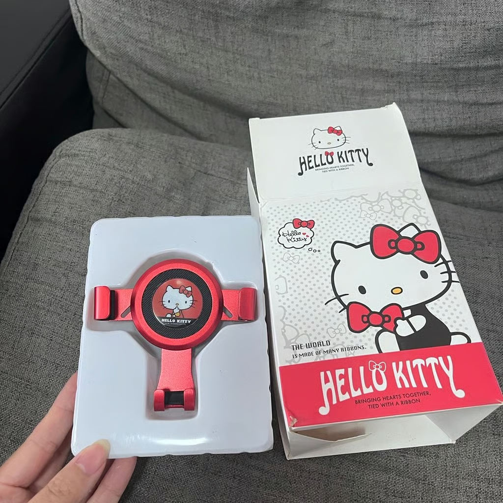 New Sanrio Hello Kitty Pink Car Hands-free Phone Holder Vent Rack Clip Mount