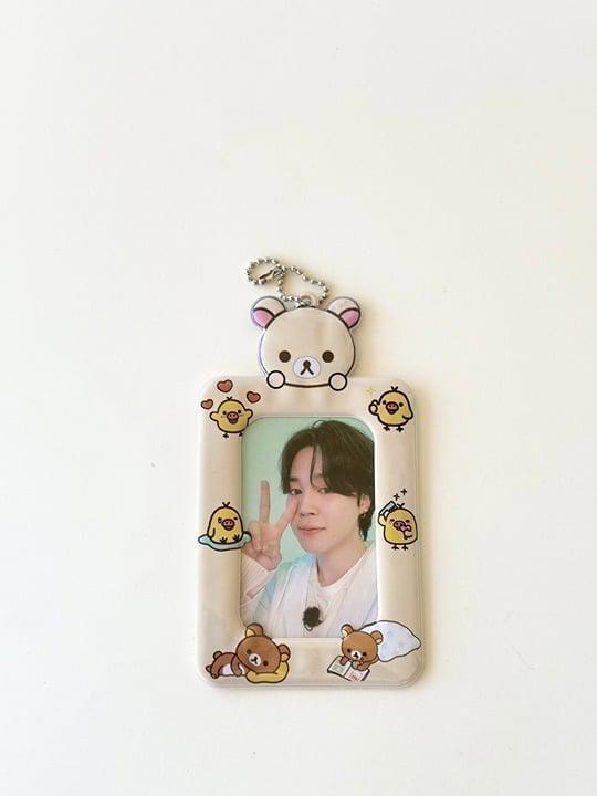 Kpop photocard holder Korilakkuma White Cute Teddy Bear