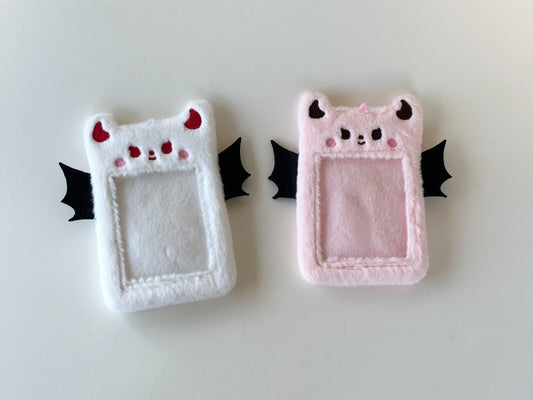 [US SELLER] Fluffy Cute Japan Character KPop Photocard Holder Snap Hook