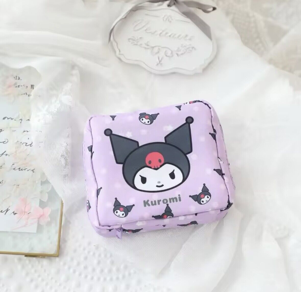 Sanrio Kuromi Hello Kitty Carrying Zipper Pouch/Bag