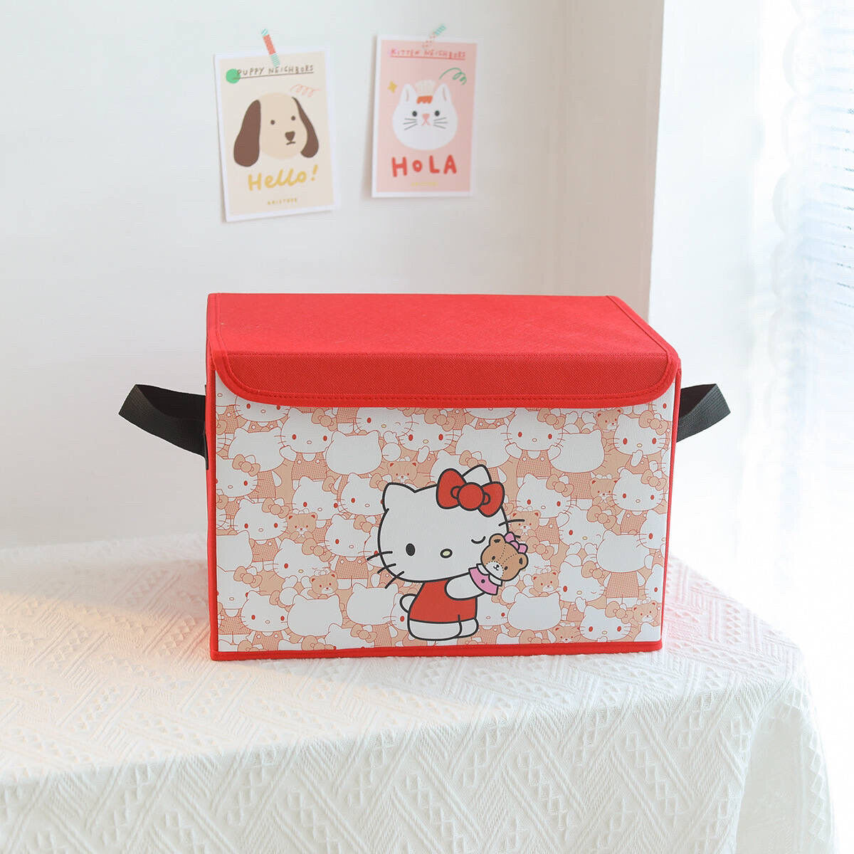 US Seller Sanrio Characters  Foldable Storage Bin/Box with straps My Melody