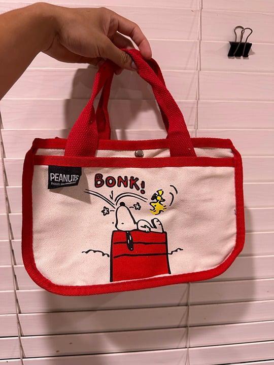 Red Snoopy Canvas Hand bag