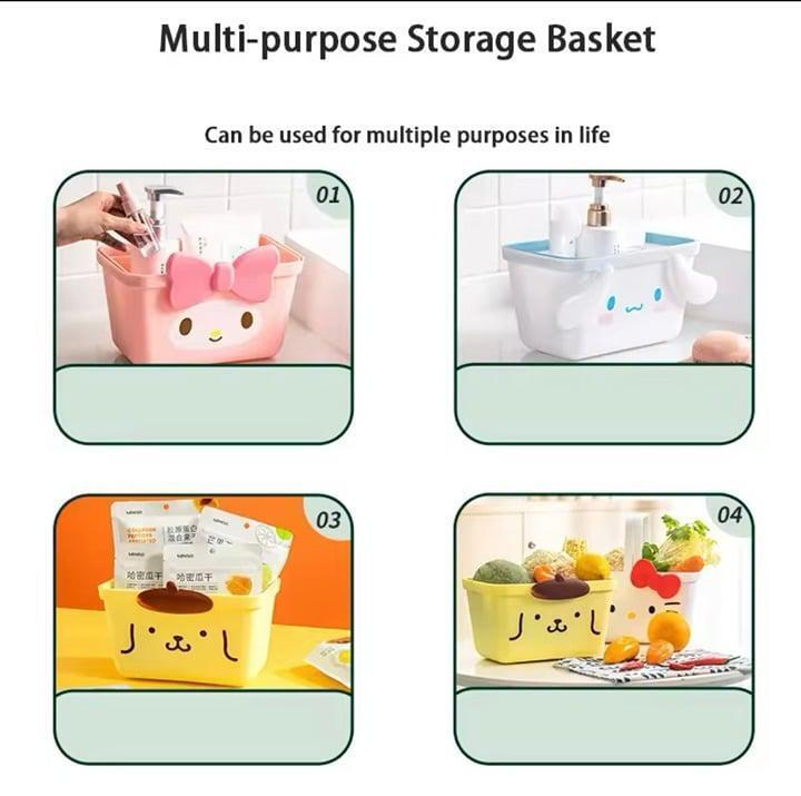 Pom Pom Purin plastic storage basket