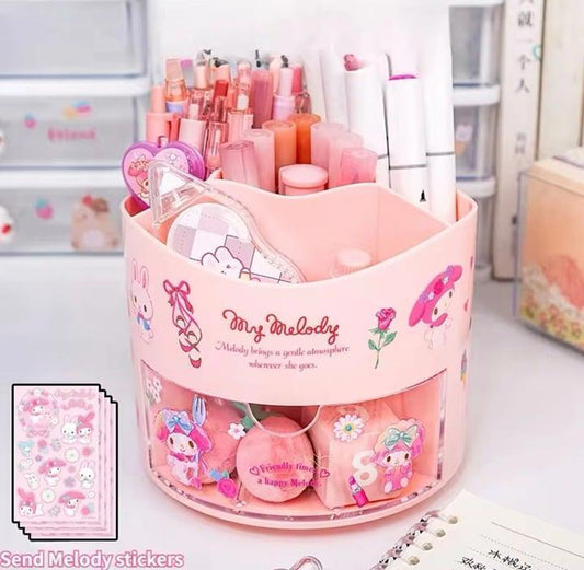 My Melody Versatile rotating desk organizer/container