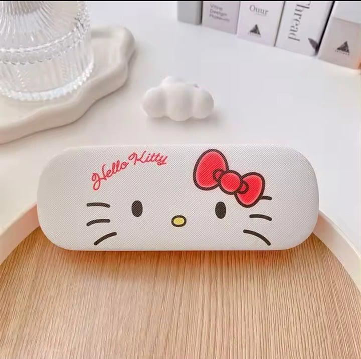 White Hello Kitty Protective Glasses Case