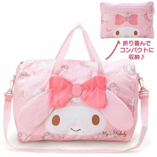 Women Girl's My Melody Foldable Travel Luggage Trolley Tote Crossbody Duffle Bag