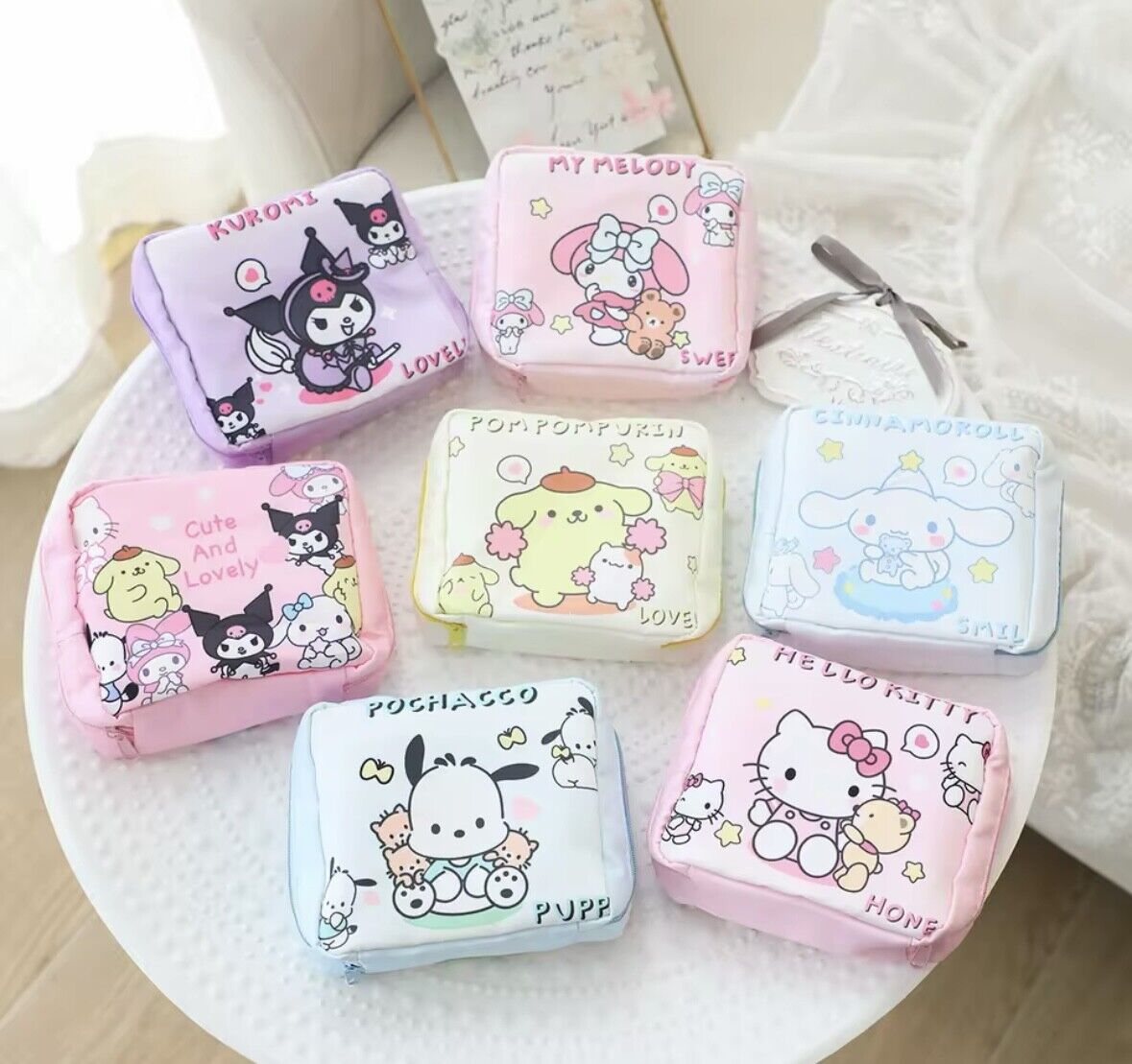 Sanrio Kuromi Cinnamoroll Hangyodon Carrying Zipper Pouch/Bag