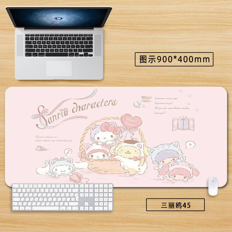 Sanrio Anti-slip extra large Mouse Pad Hello Kitty and My Melody