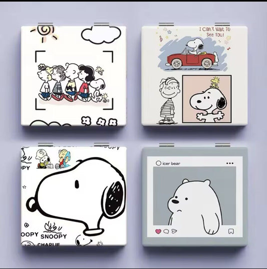 Portable Dual Side Snoopy Character Mini Mirror