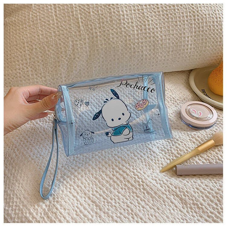 US seller transparent sanrio characters pencil case/cosmetic bag