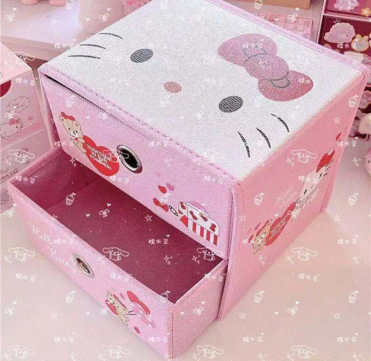 2 tier Hello Kitty foldable storage box