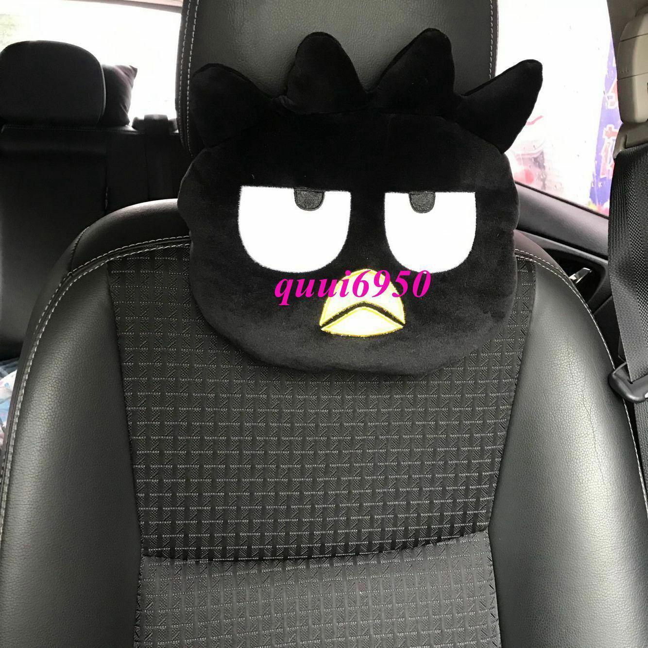 2pcs Cool Badtz Maru Auto Car Neck Pillow Headrest Seat Belt Cover Shoulder Pad