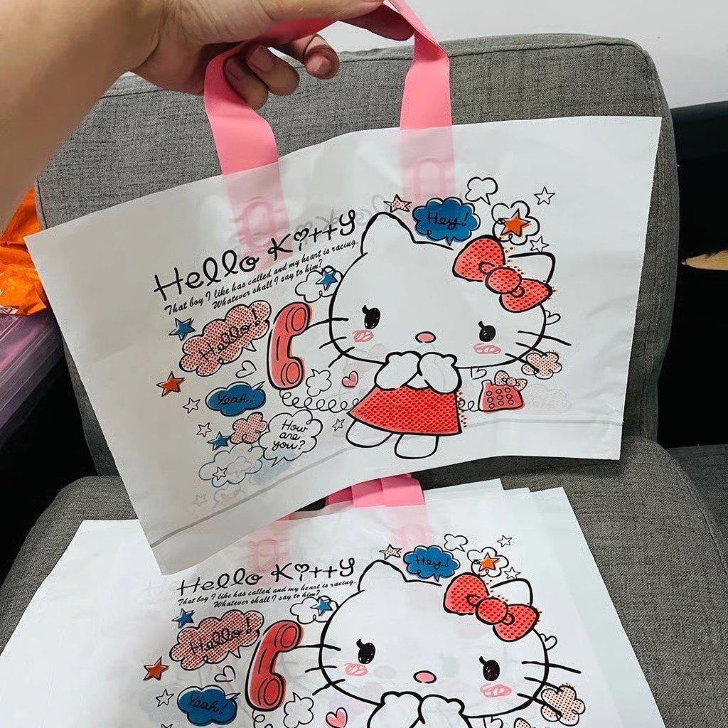 10 pcs Hello Kitty plastic gift bags