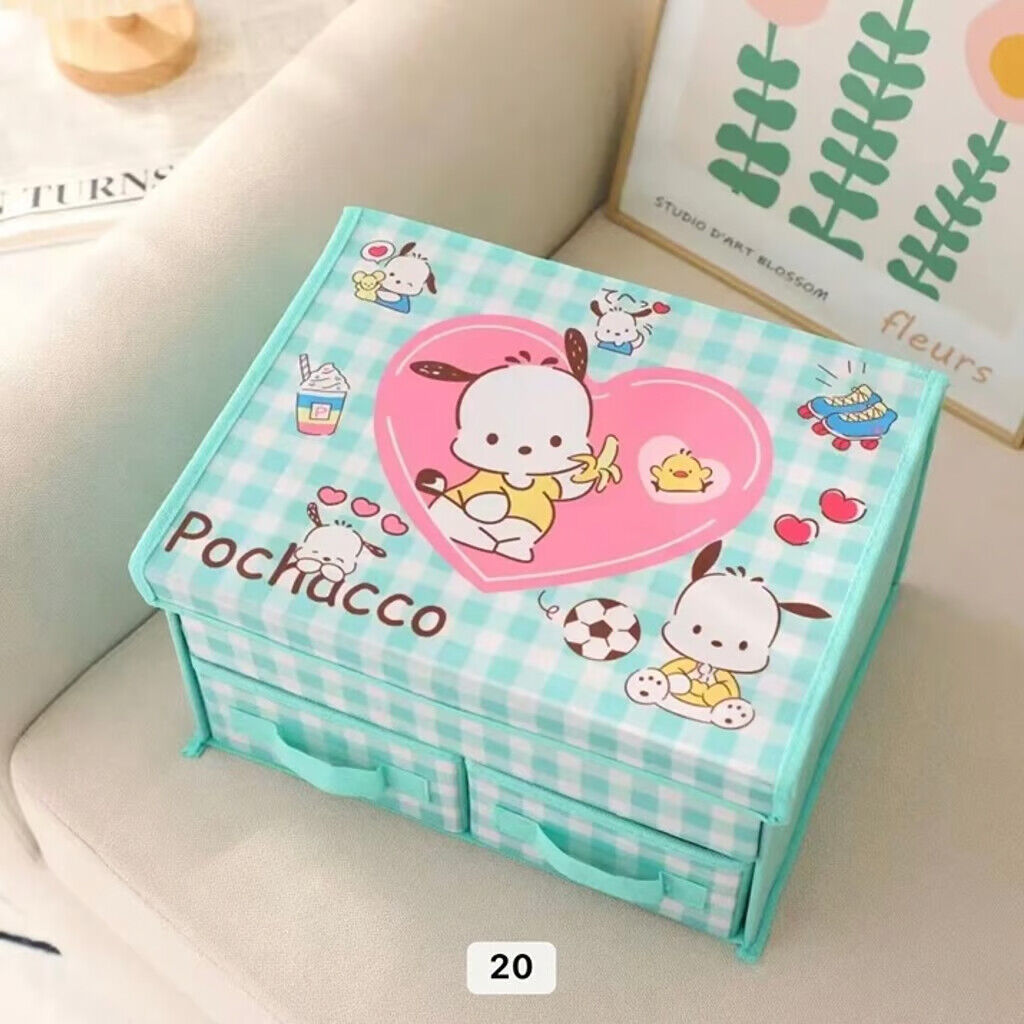 US Seller Sanrio Characters  2 Drawers Foldable Storage Bin/Box