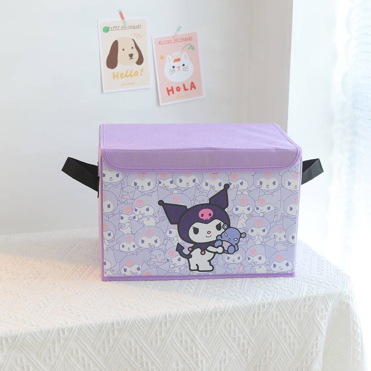 US Seller Sanrio Characters  Foldable Storage Bin/Box with straps My Melody