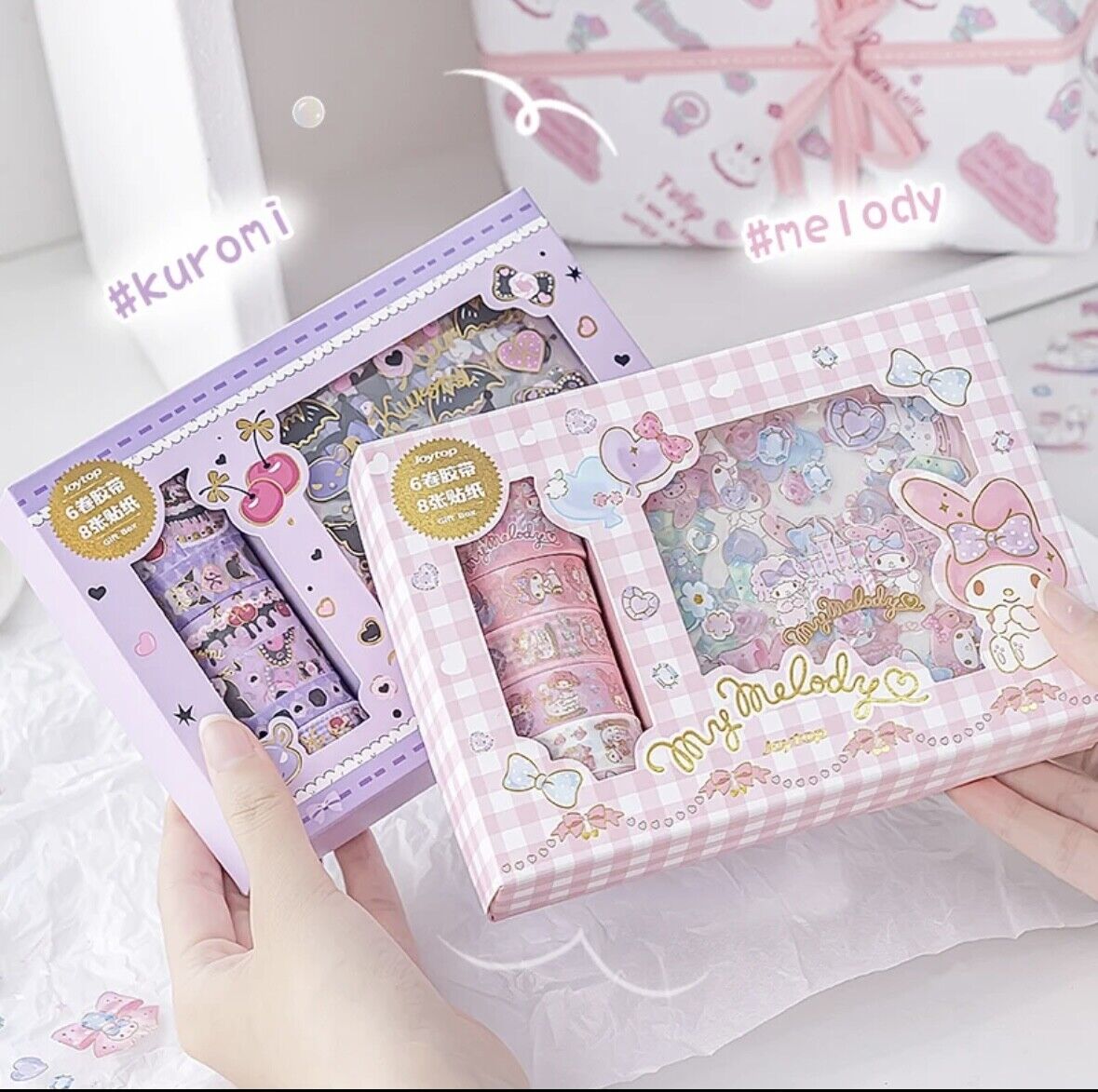 US Seller Sanrio Hello Kitty Kawaii Sticker and Tapes MIX Set