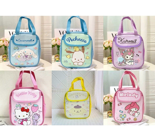 US Seller HELLO KITTY Kuromi Pochacco Pompompurin INSULATED LUNCH BAG Cinnamorol