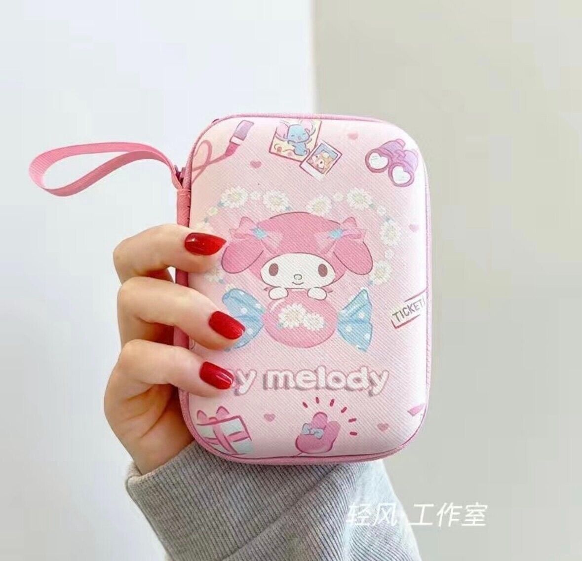 Sanrio Carrying Case Hard Protective Case, Impact Resistant Travel Power Bank