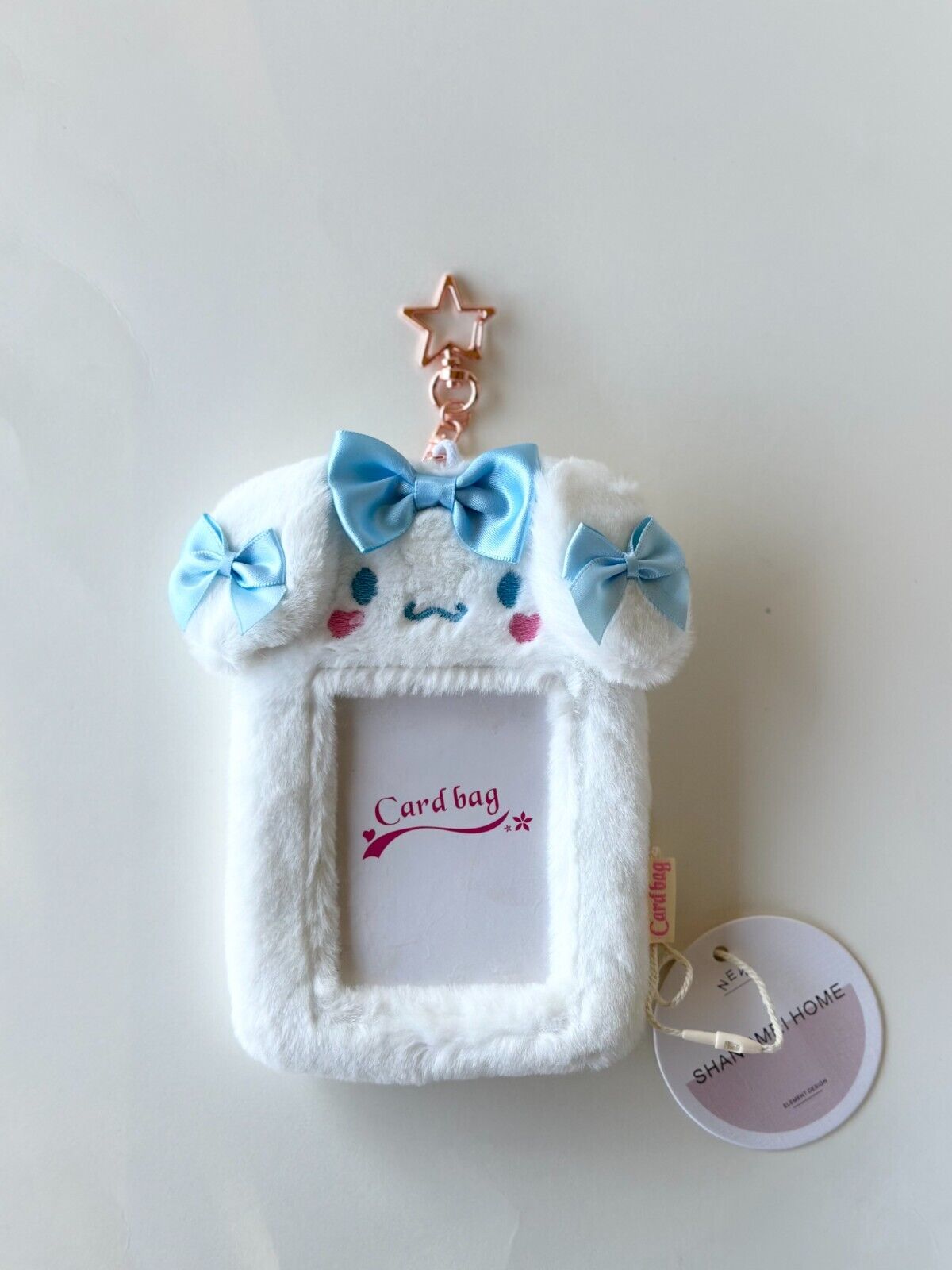 [US SELLER] Fluffy Sanrio Japan Character KPop Photocard Holder Snap Hook