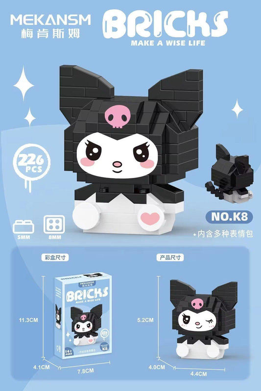 DIY Sanrio Small Kuromi Lego Model Building Block