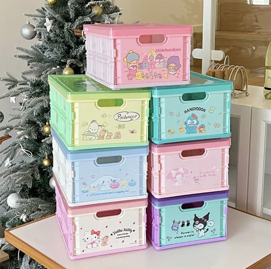 Sanrio Hello Kitty Kuromi Cinnamoroll Characters  Foldable Storage Bin/Box