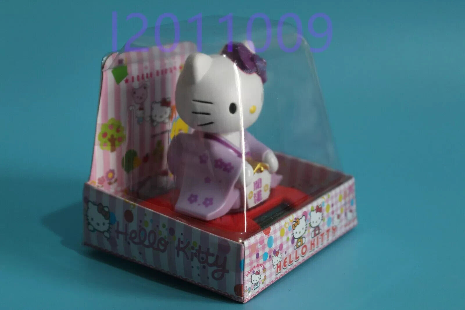 Cute solar shaking head purple kimono Hello Kitty Figure - Car/Home Decor Gift