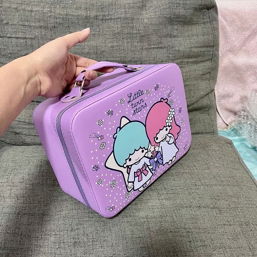 Kawai Sanrio Kuromi Large Capacity Cosmetic Bag Hard Portable Storage Box