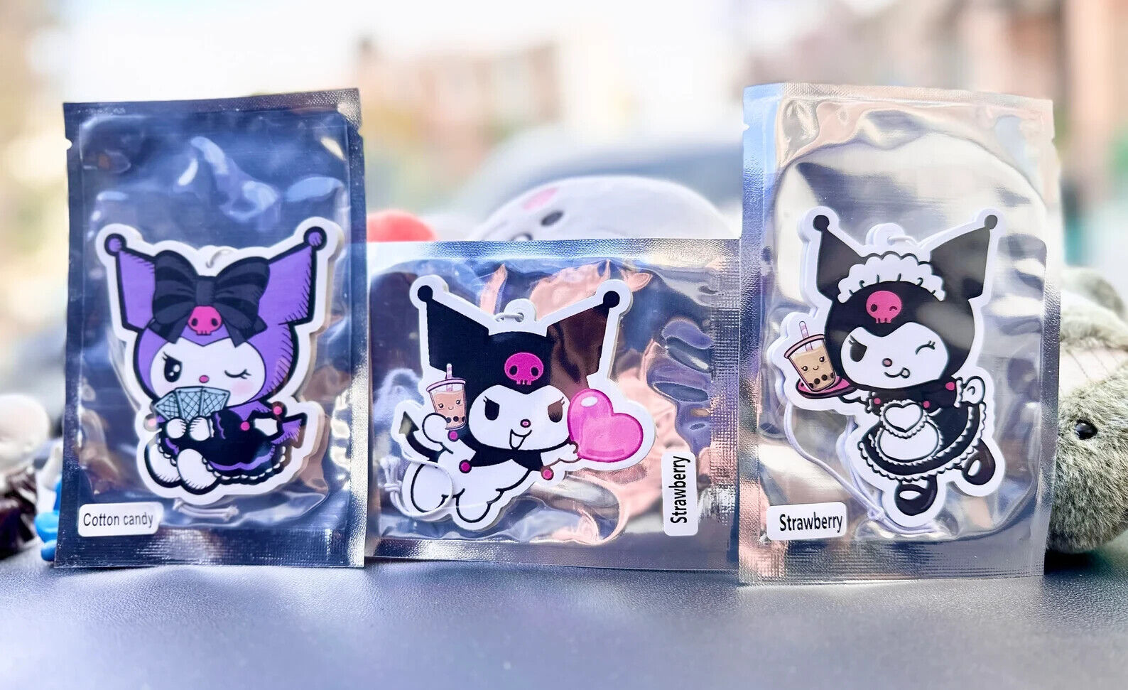 US Seller Kuromi purple Car Air freshener - Car Accessories Natural Car Freshie