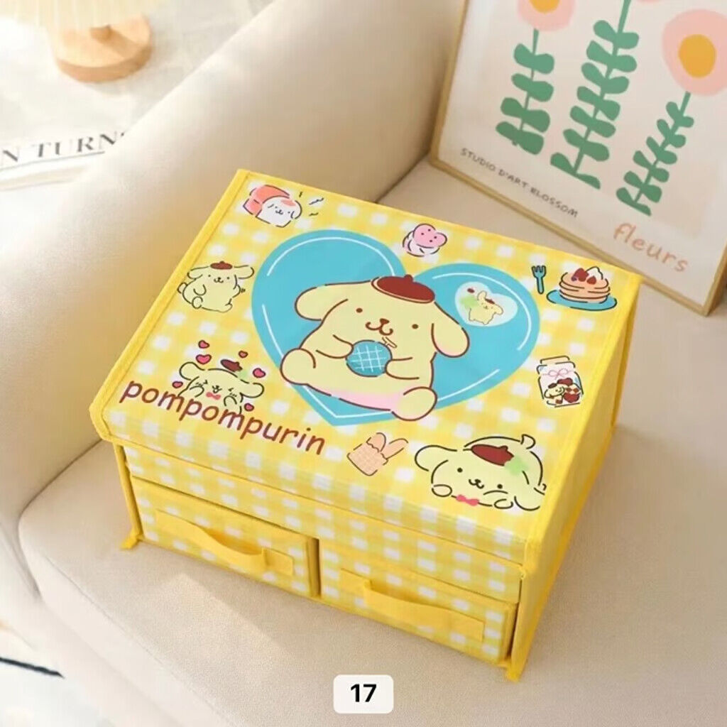 US Seller Sanrio Characters  2 Drawers Foldable Storage Bin/Box