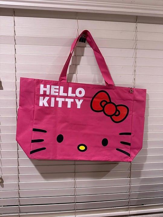 Pink Large size Hello Kitty canvas bag/shoulder bag