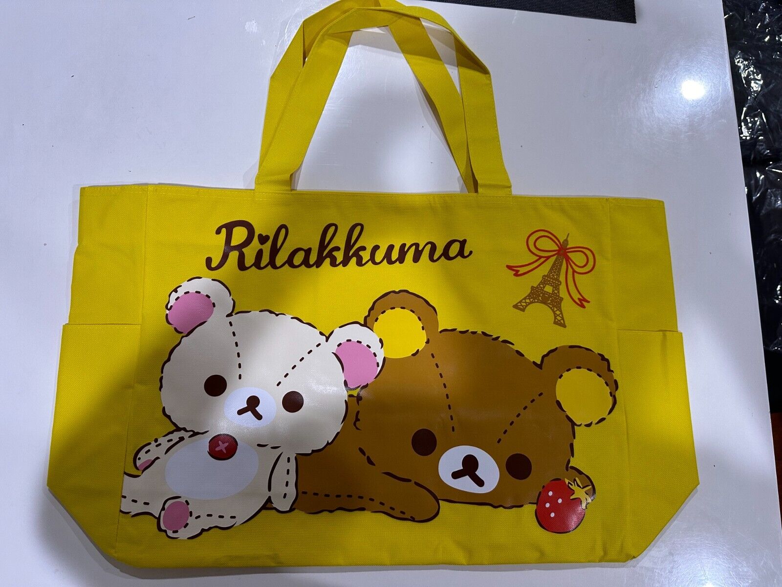 US Seller Rilakkuma Zipper Canvas Tote Bag