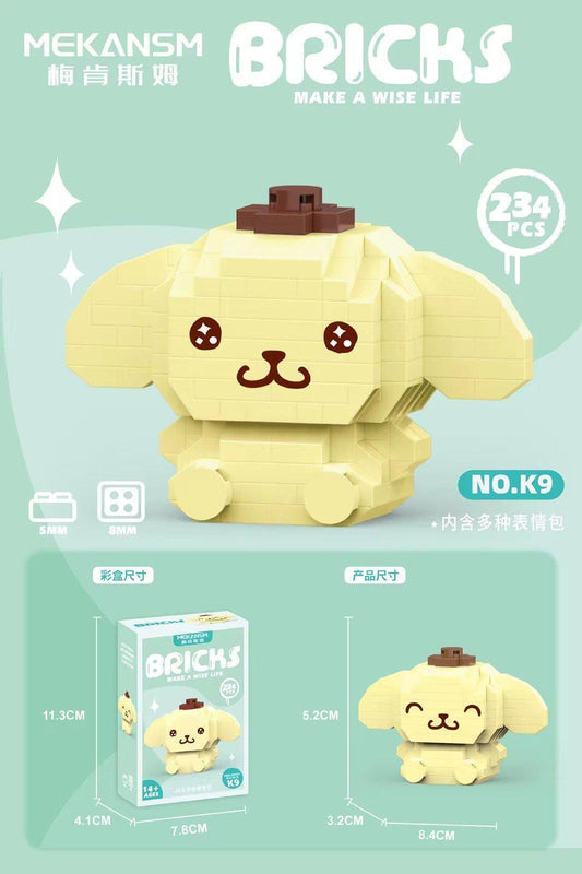 DIY Sanrio Pompompurin Lego Model Building Block