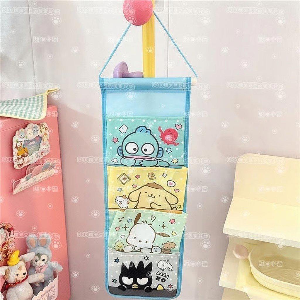 Sanrio Hangyodon Pompompurin Pochacco Badtz Maru Characters hanging storage bag