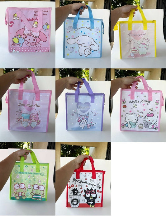 Sanrio HELLO KITTY CHARACTERS INSULATED LUNCH BAG Lunchbag Tote KUROMI My Melody