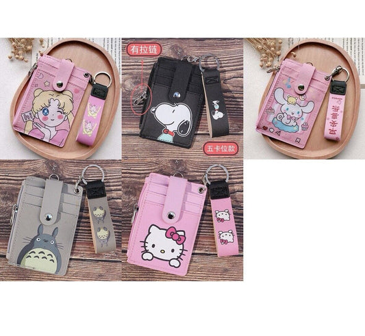 Sanrio Snoopy SailorMoon Wallet ID/Credit Card Slots Coin Holder