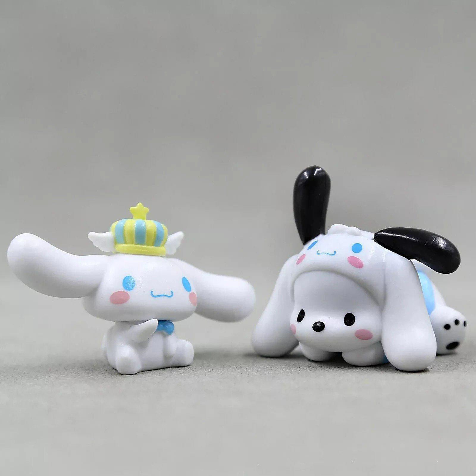 Set of Sanrio Family Figures Cinnamoroll Pochacco Pompom My Melody Hello Kitty