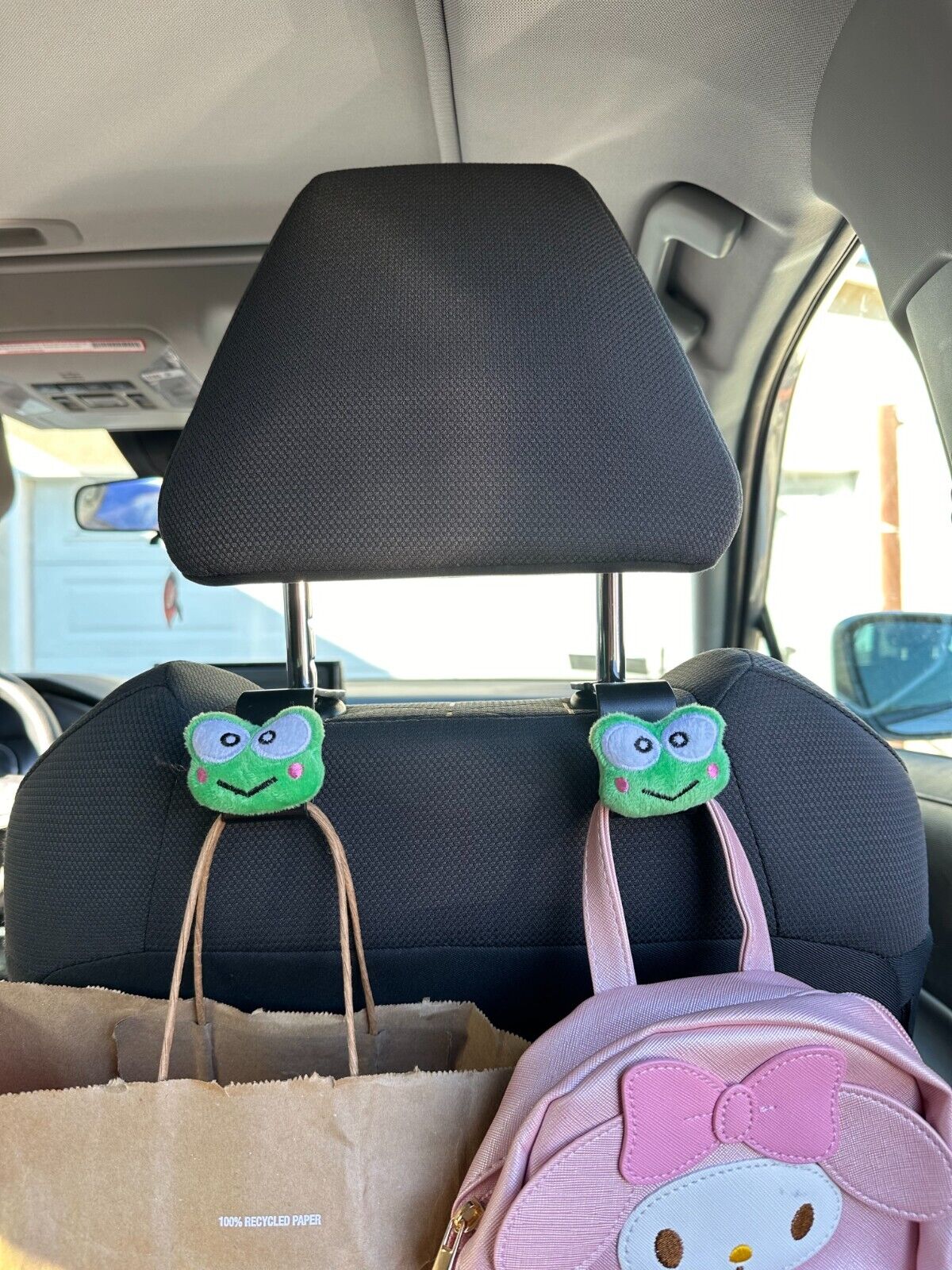 2pcs/set Keroppi Car Seat Headrest Hooks for Storage | Car Accessories