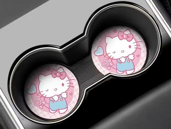 Hello Kitty 2pc Car Coaster Set