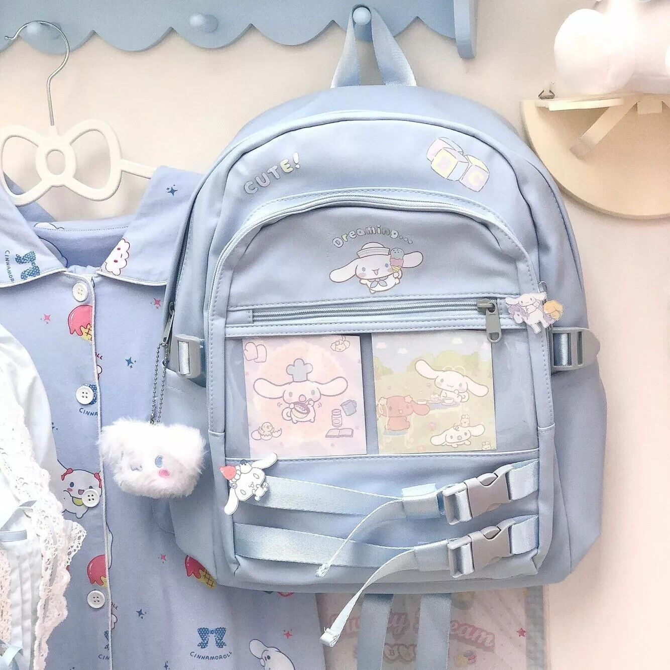 Standard Size Cinnamoroll Backpack Travel School backpack