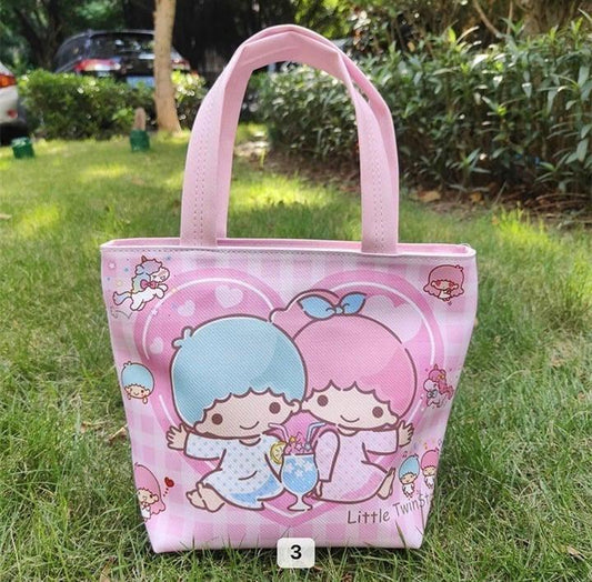 Little twin stars PU tote bag