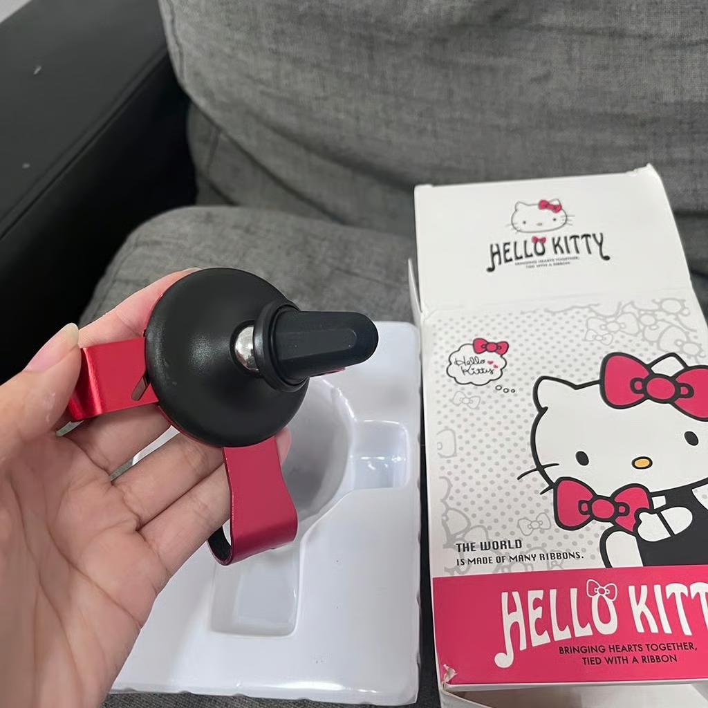 New Sanrio Hello Kitty Pink Car Hands-free Phone Holder Vent Rack Clip Mount