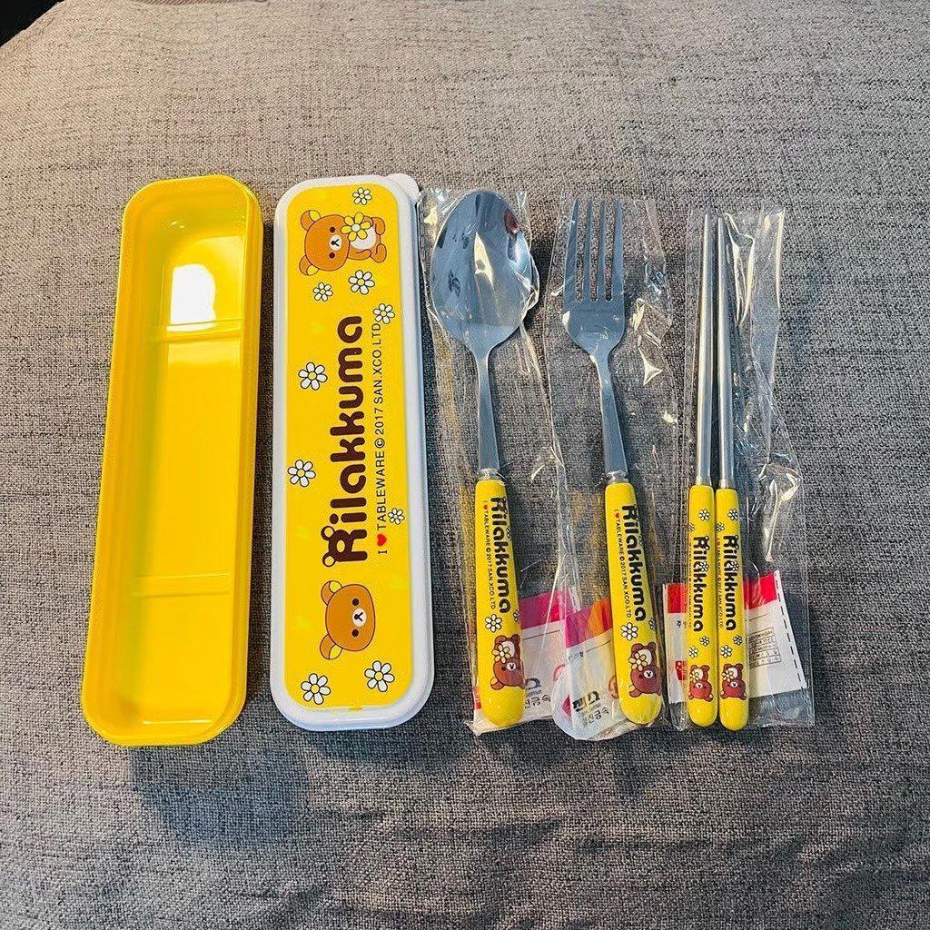 Rilakkuma stainless steel silverware set