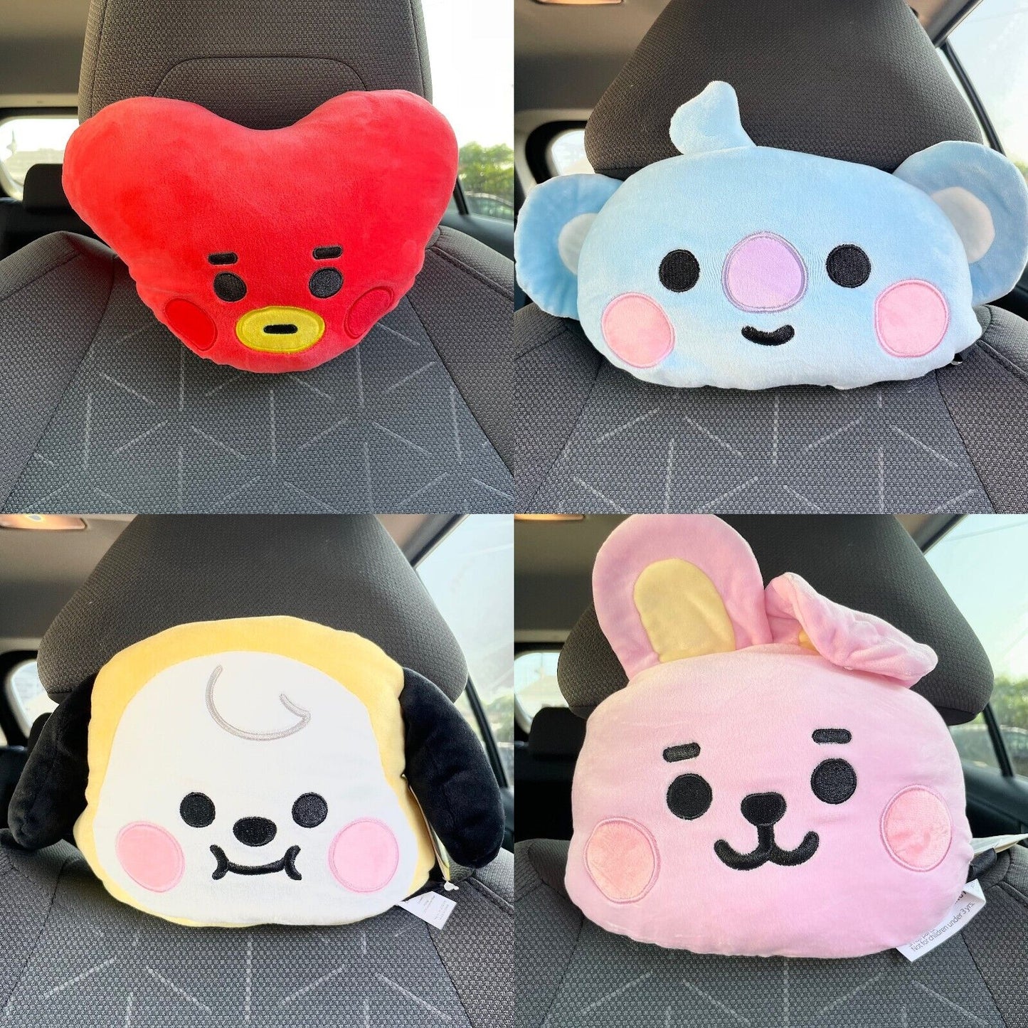 BTS BT21 x Line Friends ALl Characters Plush Cushion Car Pillow Seat Pillow