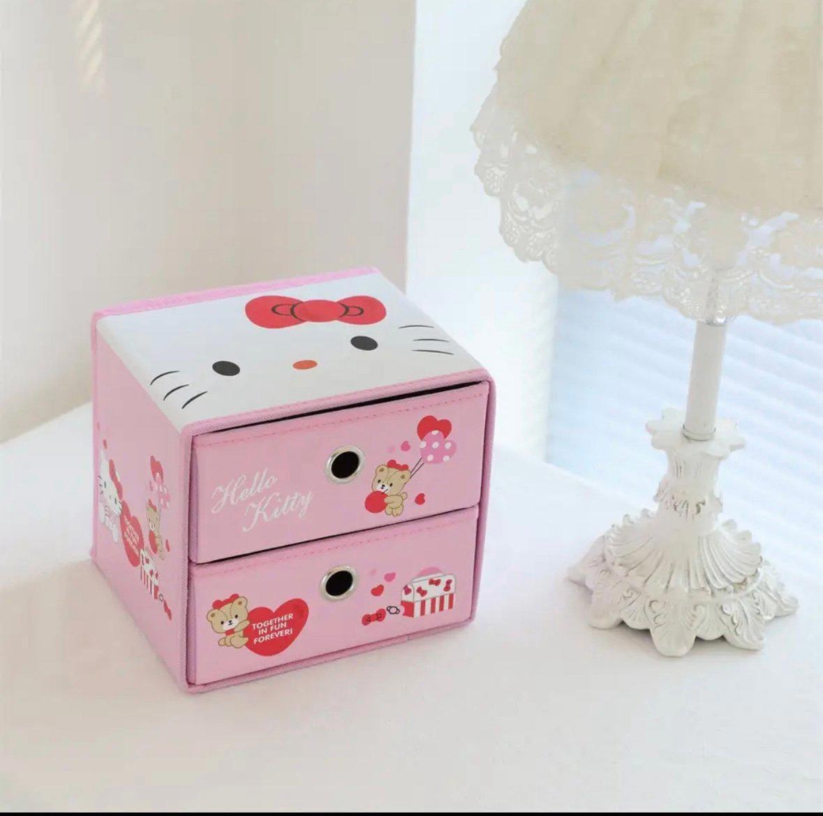 2 tier Hello Kitty foldable storage box