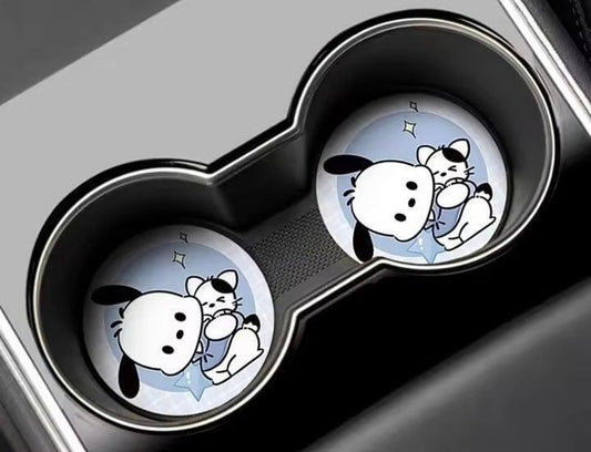 Pochacco 2pc Car Coaster Set