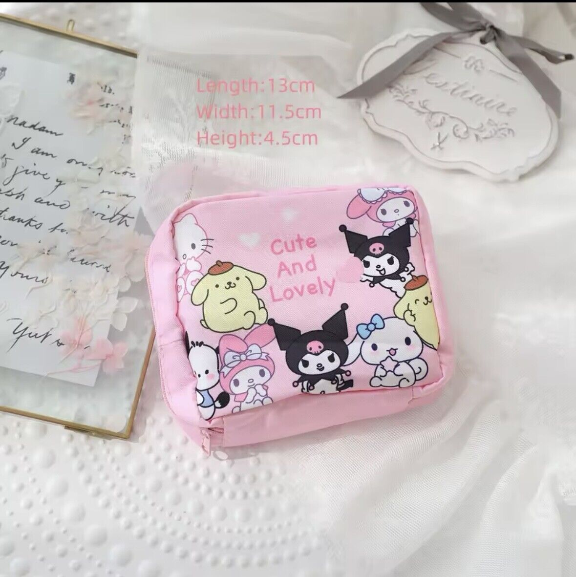 Sanrio Kuromi Cinnamoroll Hangyodon Carrying Zipper Pouch/Bag