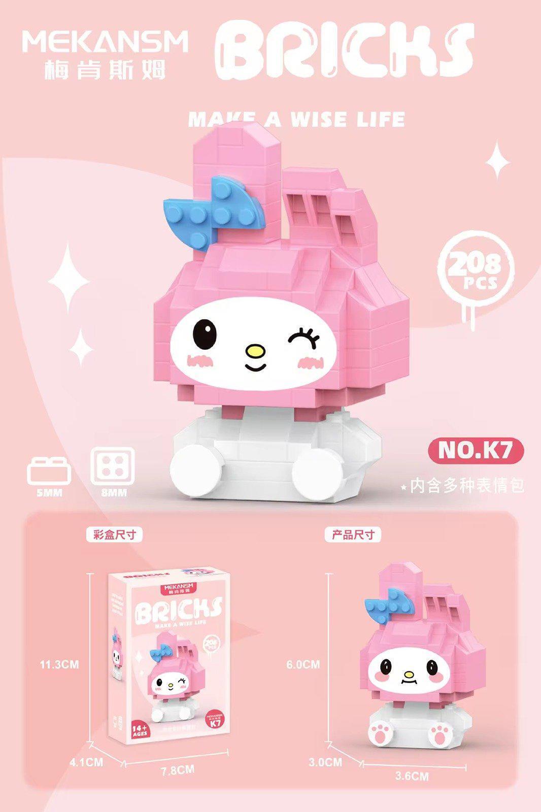 DIY Sanrio My Melody Lego Model Building Block