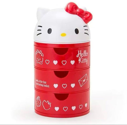 Hello Kitty 3 tier drawer mini storage organizer